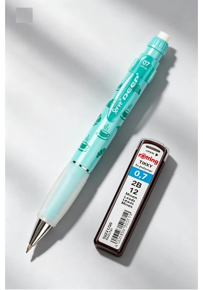 0.7 Mm Serve Deep Uçlu Kalem + 0.7 Rotring Uç Seti Tatlı Serisi Yeşil