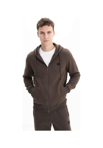 AR-MA Arma Erkek Regular Fit 3 İplik Şardonlu Tam Fermuar Kapüşonlu Cepli Sweatshirt 001
