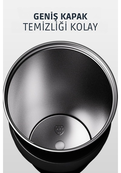 Lüks Çelik Termos Bardak - Çift Yalıtımlı Pipetli Mug - Mat Siyah-sıcak-soğuk Çok Renkli