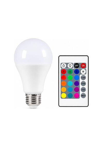 Kumandalı Rgb Led Ampul 9w E27 Renk Değiştiren Uzaktan Kumandalı Dekoratif Akıllı Işık Beyaz/gün Işı