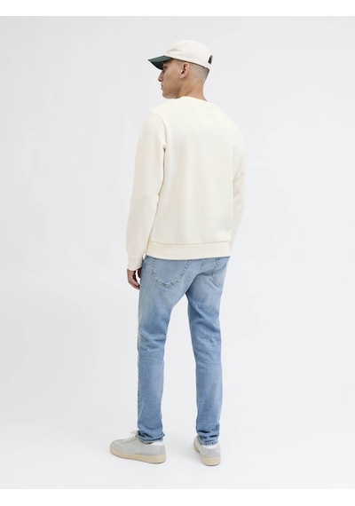 Jack & Jones Jjmakoto Beyaz Erkek Sweatshirt 12278601 Beyaz