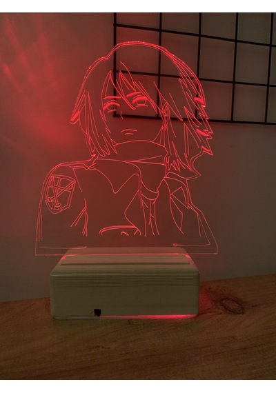 Atack Of Titans Mikasa Ackerman 16 Renk Gece Lambası