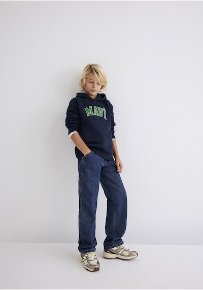 Mavi - Mavi Logo Baskılı Lacivert Kapüşonlu Sweatshirt 6610110-70 Lacivert