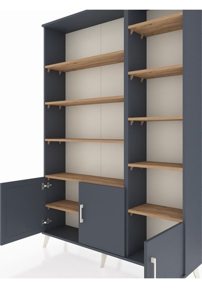 Arges Dolap 10 Raflı 3 Kapaklı 132x30x195 Antrasit-antrasit/çam Antrasıt/atlas Çam Arges Dolap 10 Raflı 3 Kapaklı 132x30x195 Antrasit-antrasit/çam Antrasıt/atlas Çam