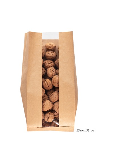 Anadolu Kağıtçılık Pencereli Şamua Kraft Kese Kağıdı 10 Kg 25 Cm X 33 Cm