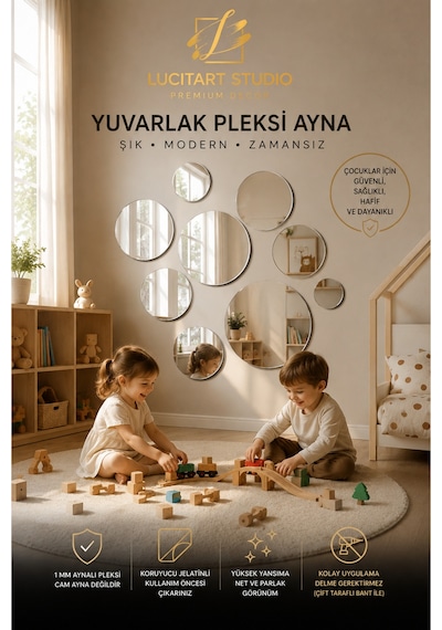 Lucitart 1 Adet Yuvarlak Dekoratif Pleksi Duvar Dekoru Kendinden Yapışkanlı 1 Mm Pleksi 9 Renk 10x10, 15x15, 20x20, 25x25, 30x30 Cm Altın Lucitart 1 Adet Yuvarlak Dekoratif Pleksi Duvar Dekoru Kendinden Yapışkanlı 1 Mm Pleksi 9 Renk 10x10, 15x15, 20x20, 25x25, 30x30 Cm Altın