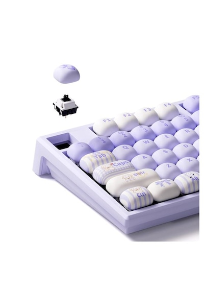 Akko x MonsGeek Magic Lop Bunny RGB Kablosuz Hotswap Mekanik Oyuncu Klavye