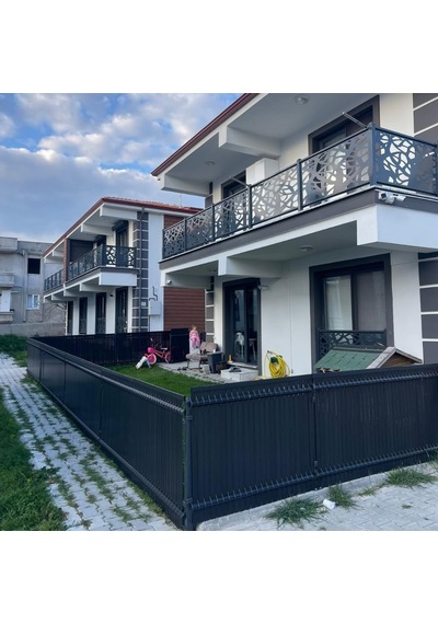 Renkli Evim Bahçe Çiti Kaplama Bahçe Çiti Seperatörü Euro Panel Tel Kaplama Düz Model Antrasit 1.53m