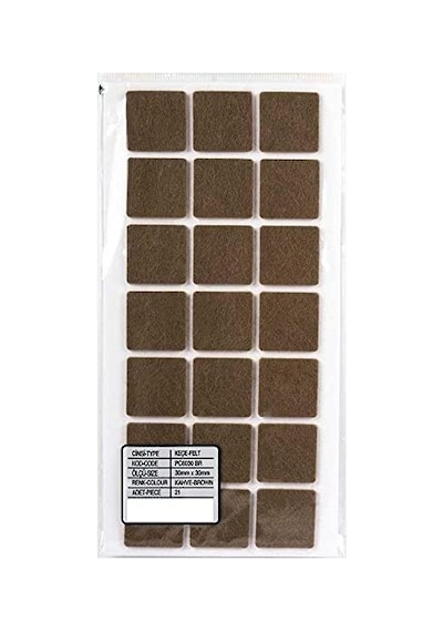 Yapışkanlı Keçe 30 30 Mm 21 Adet