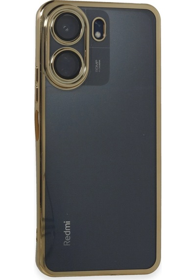 Ilkeshop Newface Xiaomi Redmi 13c Kılıf Razer Lensli Silikon - Gold