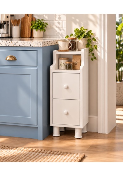 Çok Amaçlı Modern Yan Sehpa Organizer Yatak Odası Komodin 25cm Ahşap Görünümlü Ev Tamamlayıcı Beyaz - Beyaz Çok Amaçlı Modern Yan Sehpa Organizer Yatak Odası Komodin 25cm Ahşap Görünümlü Ev Tamamlayıcı Beyaz - Beyaz