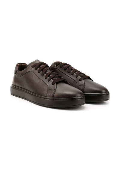 Gönderi(R) Gönderi R Erkek Kahverengi Bağcıklı Kauçuk Taban Hakiki Deri Sneaker Ddma83531641 Kahverengi
