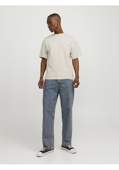 Jack & Jones Erkek Loose Fit Kısa Kollu Tişört - Urban Moonbeam Çok Renkli Jack & Jones Erkek Loose Fit Kısa Kollu Tişört - Urban Moonbeam Çok Renkli