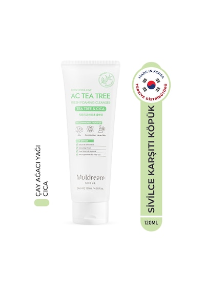 Muldream Ac Tea Tree Fresh Yüz Temizleme Köpüğü 120 ML