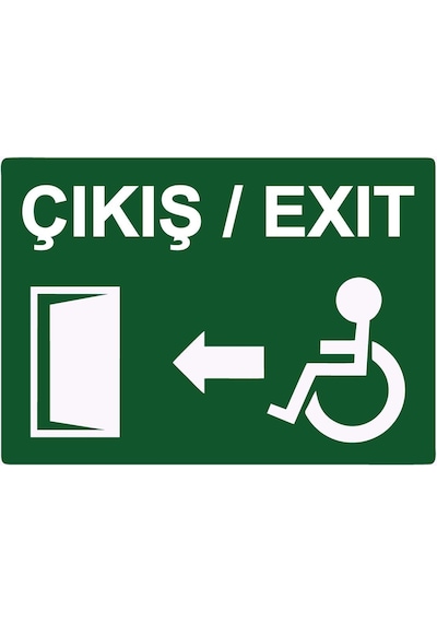 Çıkış/exıt İsg Uyarı Levhası Pvc A4 21x30 Cm