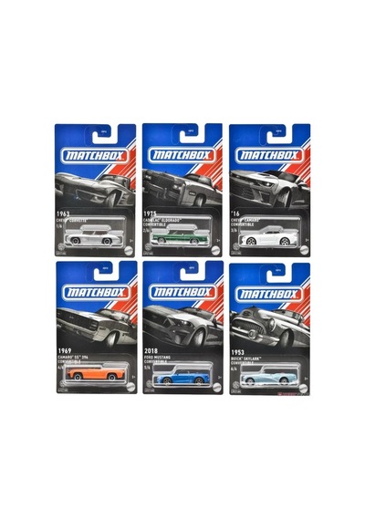 Matchbox American Convertible Cars 6'lı Set Ggf12 Çok Renkli