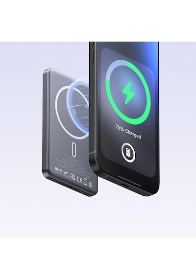 Mc-4641 20w 5000mah Metal Ultra İnce Kablosuz Powerbank Siyah