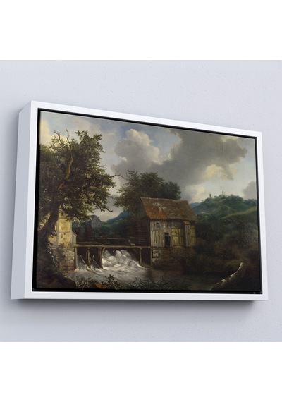 Ahşap Çerçeveli Jacob Van Ruis - Köy Hayatı Tablosu