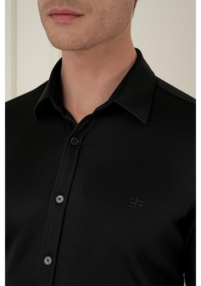 Efor G 1583 Slim Fit Siyah Klasik Gömlek Siyah Efor G 1583 Slim Fit Siyah Klasik Gömlek Siyah