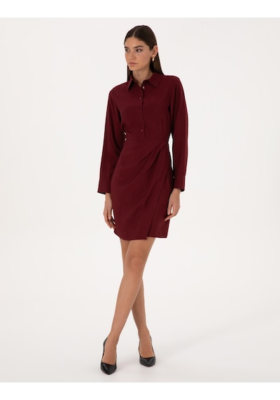 Pierre Cardin Kadın Bordo Elbise Dokuma 50318220-vr014 Bordo