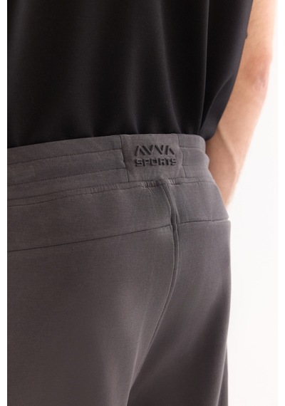 Avva Erkek Antrasit Beli Lastikli Bağcıklı Soft Touch Bi-stretch Regular Fit Eşofman Altı A52y3406