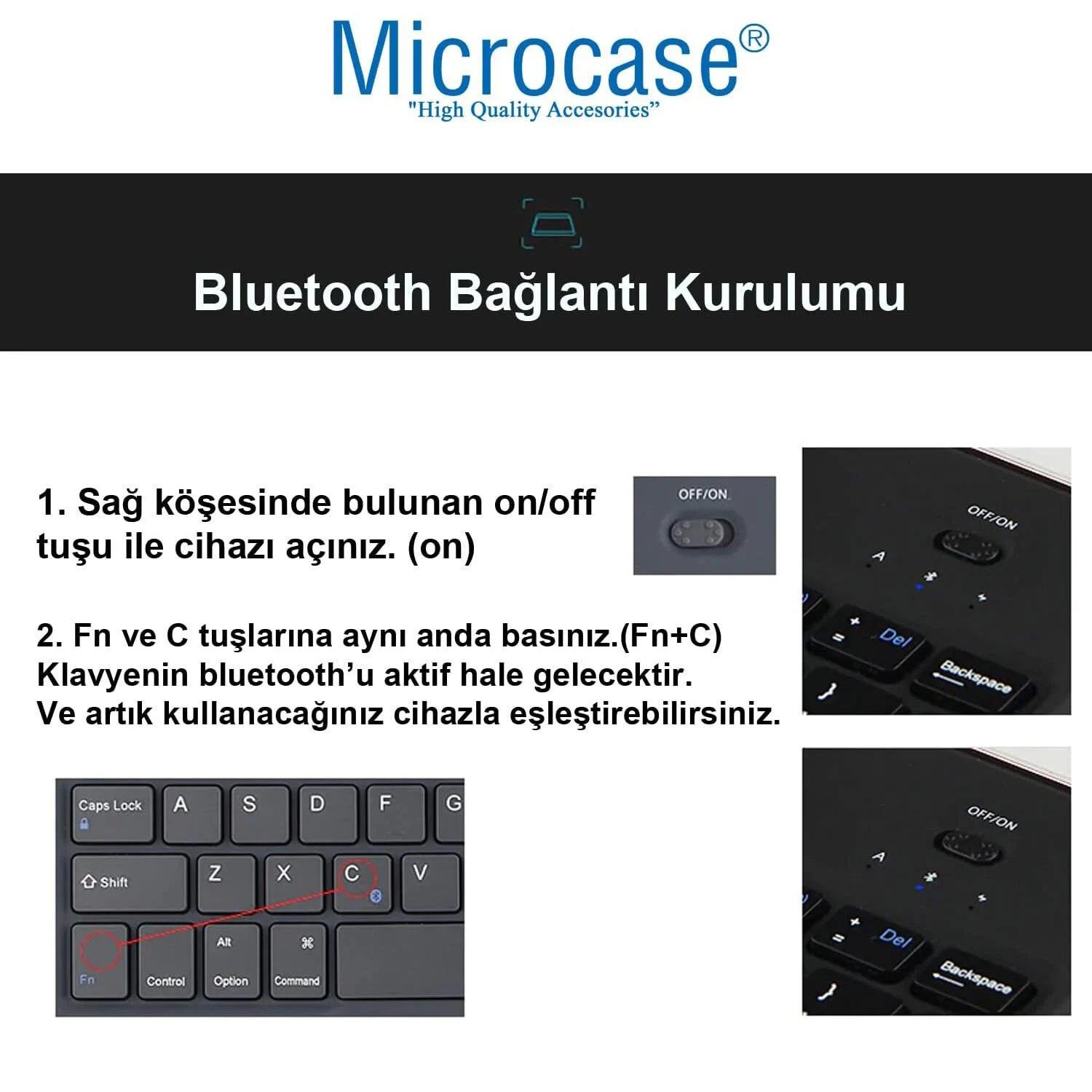 Microcase Samsung Active 4 Pro / Active 5 Pro 10.1'' İle Uyumlu Touchpad Bluetooth Klavye + Tablet Standı - Pembe Al5194 Diğer