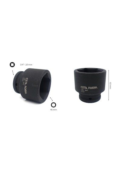Ceta Form 46 mm 3/4” 6 Köşe Havalı Lokma Anahtar C72-H46