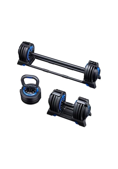 Ayarlanabilir 3 İn 1 Dumbbell Ağırlık Seti Dambıl Halter Kettlebell Kompakt Set 24 Kg