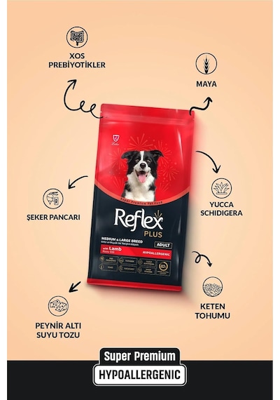 Plus Hipoalerjenik Kuzu Etli, Orta Ve Büyük Irk Yetişkin Köpek Maması, 12 Kg