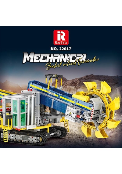 Reobrix Technic 22017 Kepçeli Ekskavatör Kumandalı&motorlu Yapı Blok Seti Building Bucket Wheel Excavator -3188parça