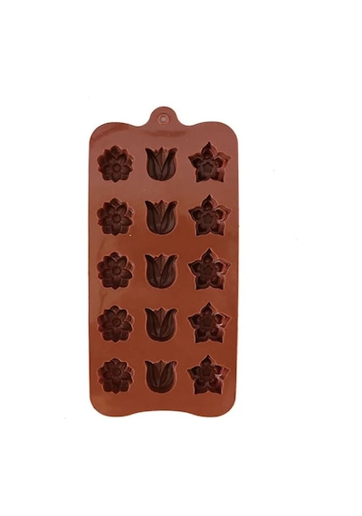 Lale Ve Çiçek Desenli Silikon Çikolata Kek Kalıbı Goldcakes