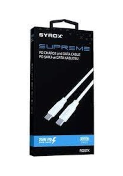 SYROX SUPREME PD25TK 25W TYP-C PD SARJ VE DATA KABLOSU