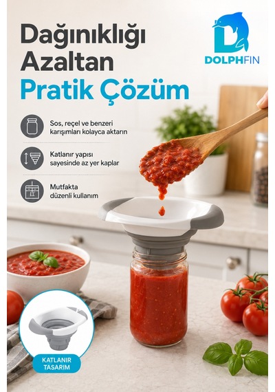 Geniş Ağızlı Katlanabilir Kavanoz Hunisi Mutfak Doldurma Ve Aktarma Hunisi
