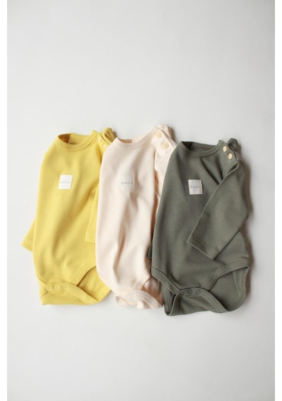 Oh La La Koala 3lü Basic Uzun Kollu Çıt Çıtlı Body Zıbın Model 8 Çok Renkli