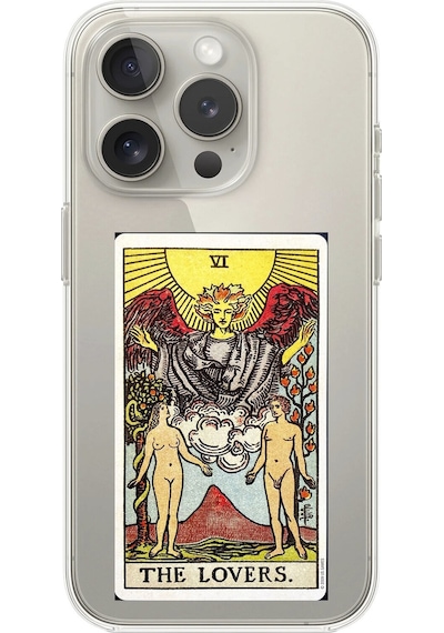 Apple Uyumlu iPhone 15 Pro Max Şeffaf Kılıf The Lovers Tasarımlı