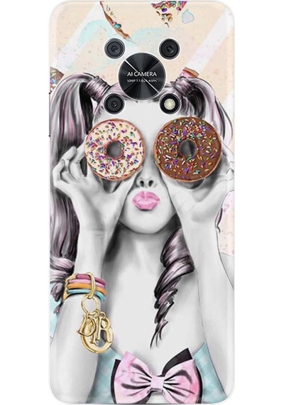 Huawei Nova Y90 Kılıf Resimli Silikon Donut Girl 1408