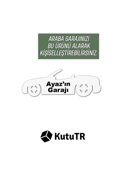 Tr 50 Araçlık Ahşap Duvar Rafı Beyaz, 50araçliste Genel