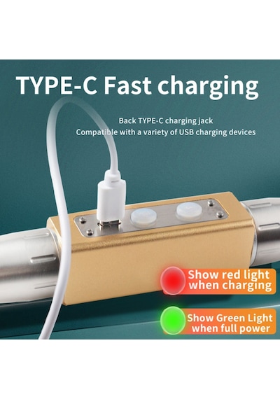 Uv Ledli El Feneri - Powerdex - Su Geçirmez - 20 W - Gold - Pd-9007 Çok Renkli