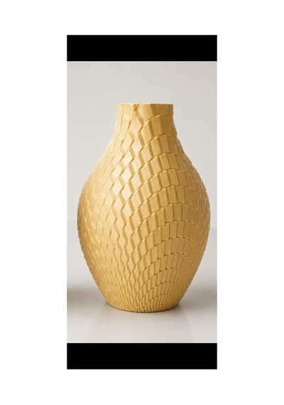 Modern Dekoratif Vazo 20 Cm Gri Sarı Sarı