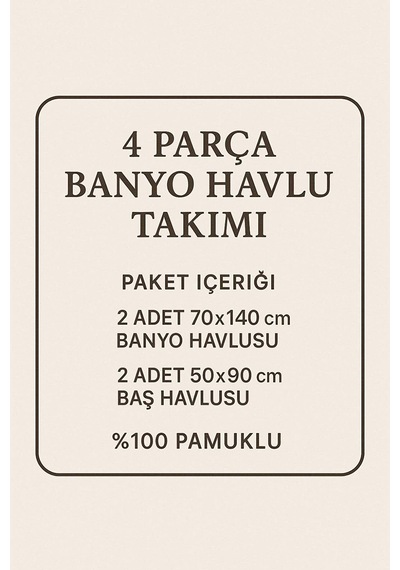 Bicomi Quickdry: Ultra Emici %100 Pamuklu 4 Lü Aile Havlu Seti Mavi