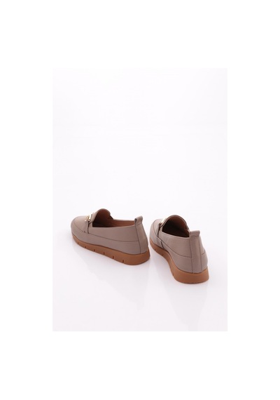 Dgn 2274-4 Kadin Aksesuarli Loafer Ayakkabi Vizon Floater