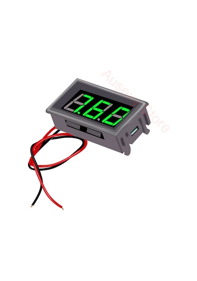 Dc 100v 10a-0.56 İnç Mini Dijital Voltmetre Ampermetre Dc 100v 10a Voltmetre Akım Ölçer Test Cihazı Mavi + Kırmızı Çift Led Ekran Yeşil Kırmızı Sarı