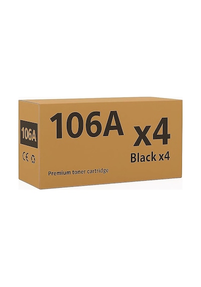 Muadil W1106a 106a Laser Toner Siyah Çipli 4'lü Paket Set Hp Uyumlu 107/ Mfp135/ Mfp137/ Mfp138