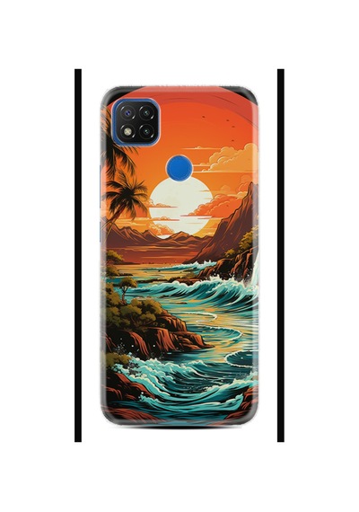 Xiaomi Redmi 9c Kılıf Boutique Baskılı Resimli Retro Mountain Pcode -079