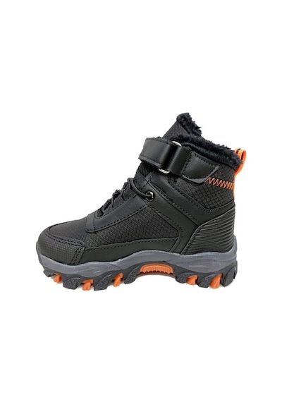Callion 06p Deri Çocuk Sneakers Bot Siyah Oranj Siyah