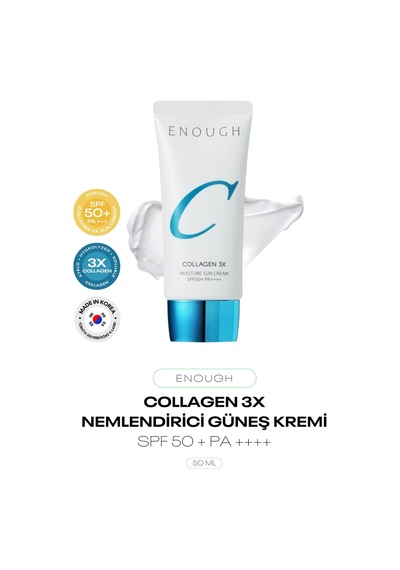 3x Kolajen İçeren Nemlendirici Güneş Kremi 3x Collagen Moisture Sun Cream Spf 50 + Pa ++++