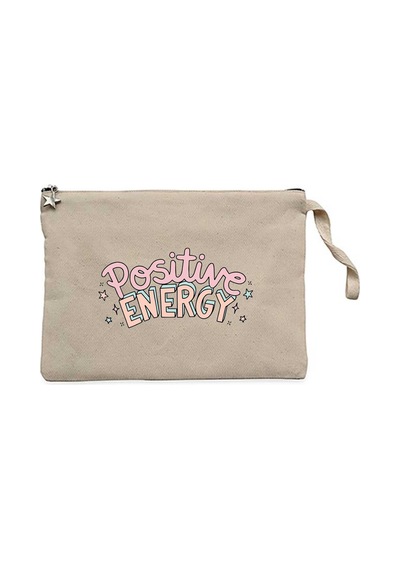 Positive Energy Krem Clutch Astarlı Cüzdan / El Çantası