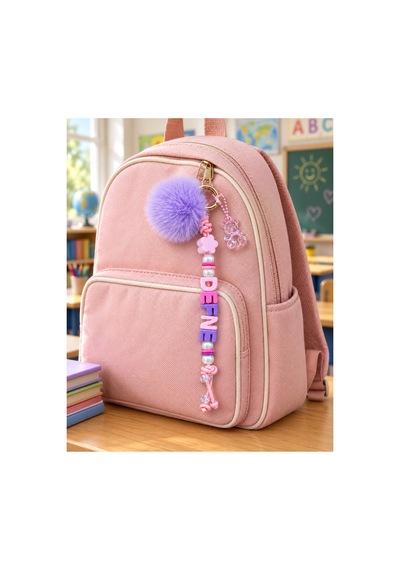 Genel Markalar Kişiye Özel Çanta Aksesuarı/isimlik/charm Pembe Pembe