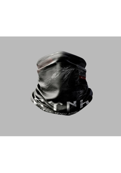 Buffalo Türk Askeri Motorcu Çok Amaçlı Outdoor Boyunluk Unisex Bandana Siyah