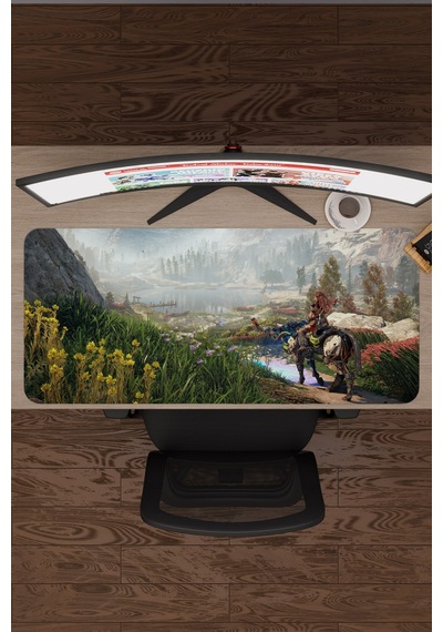 Horizon Zero Kaymaz Dikişli Kauçuk Oyuncu Mousepad V2 - 90x40 Xxl Gaming Mouse Pad Fare Altlığı